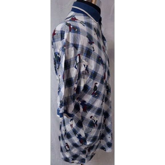 Roundtree & Yorke Golf Players Allover Print Mens L Short Sleeve Polo Shirt - Picture 7 of 12